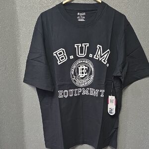 B.U.M. Equipment Black Short Sleeve Tee for Men
